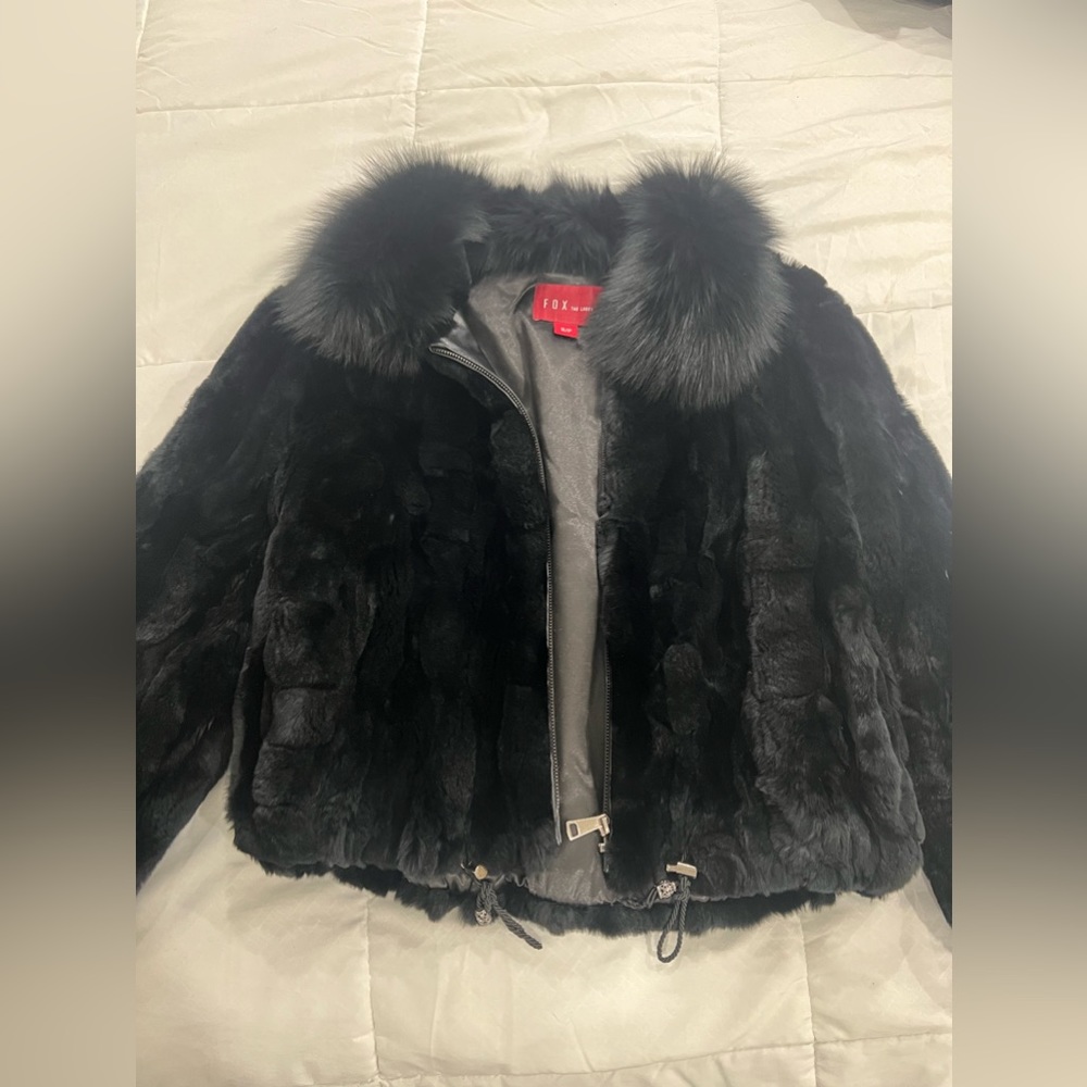Beautiful real fur womens bomber jacket for sale